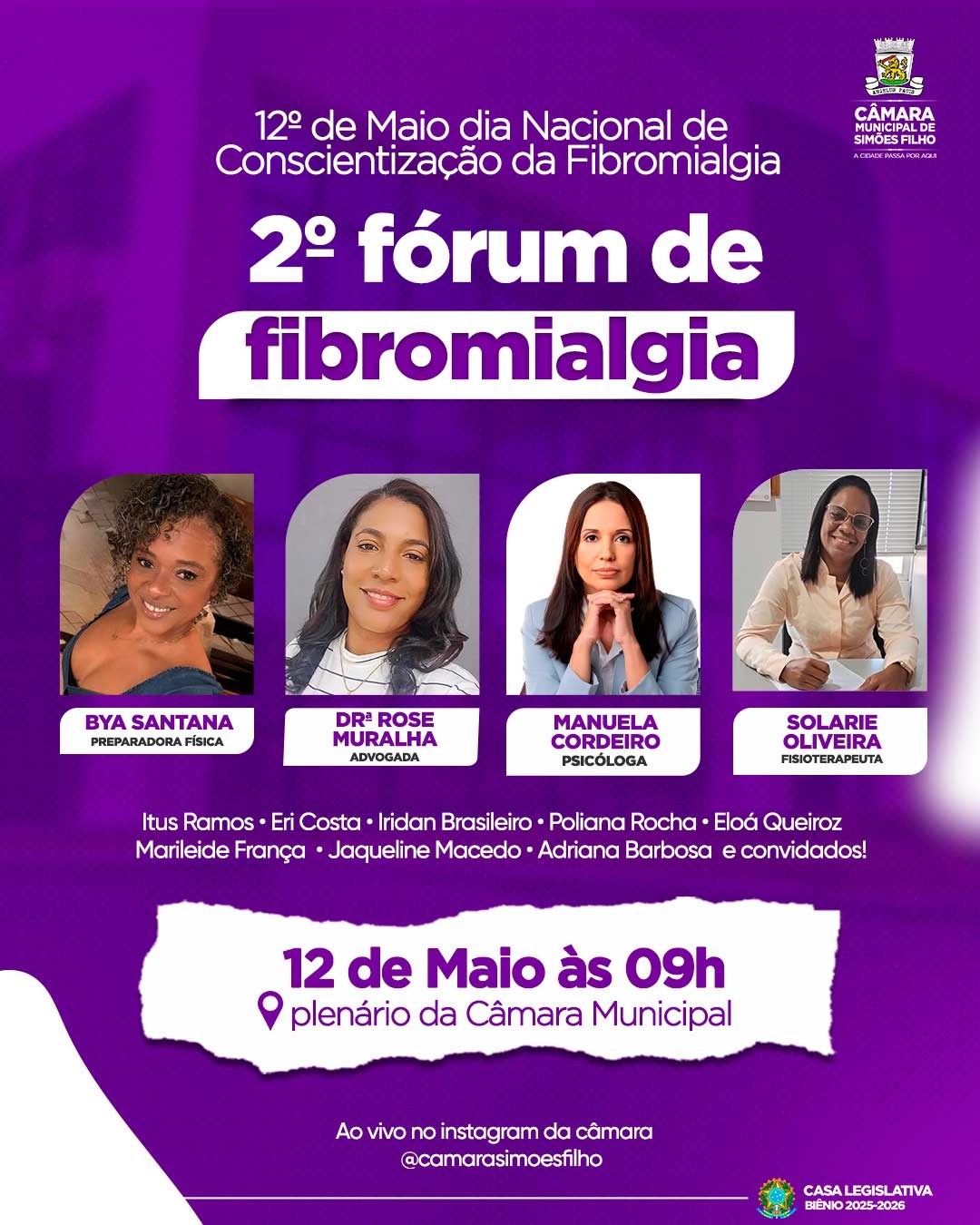2º Fórum de Fibromialgia12 de Maio — Dia Nacional de Conscientização da Fibromialgia