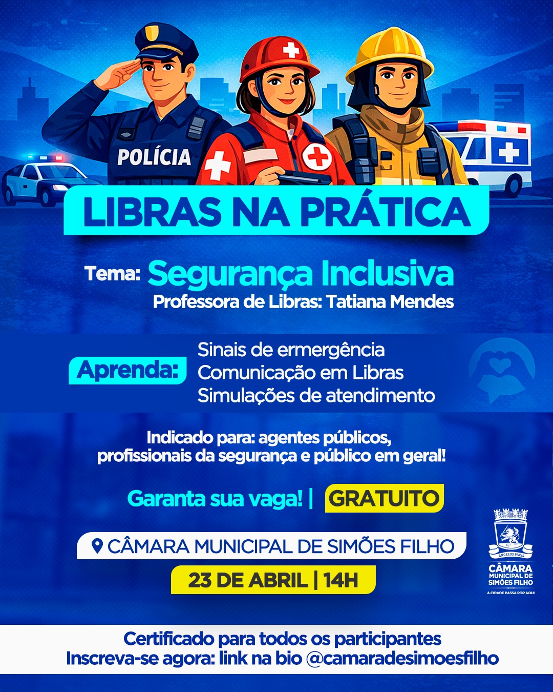 Câmara Municipal de Simões Filho promove segunda edição da Oficina de Libras