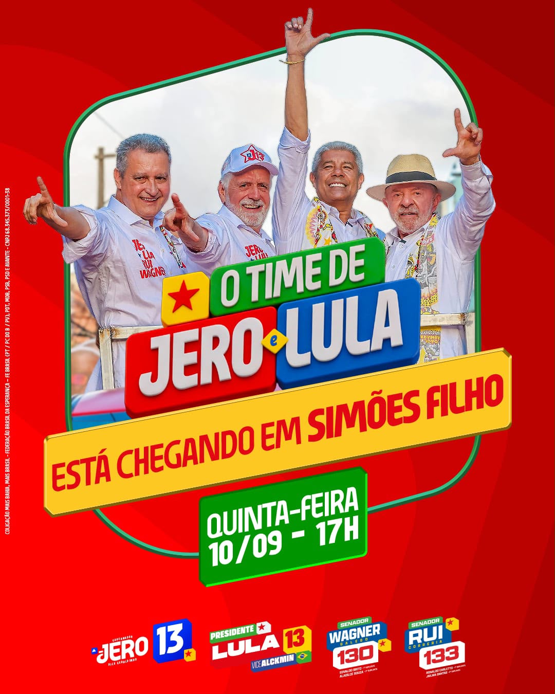 Simões Filho se prepara para uma grande festa da democracia com a chegada do Time do 13